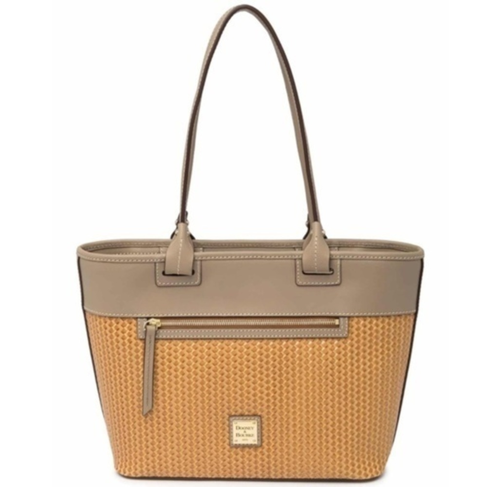 NWT Dooney and Bourke Beacon Woven Native Leather Tote Large Bag